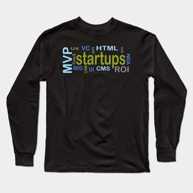 STARTUP Abbreviations Long Sleeve T-Shirt by TshirtWhatever